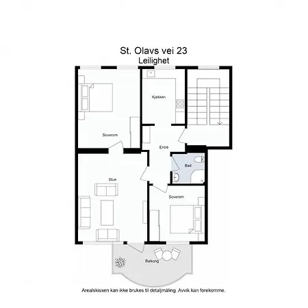 With 2 Bedrooms And Balcony Apartmán Bergen